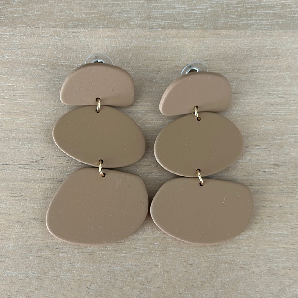 Tan earrings